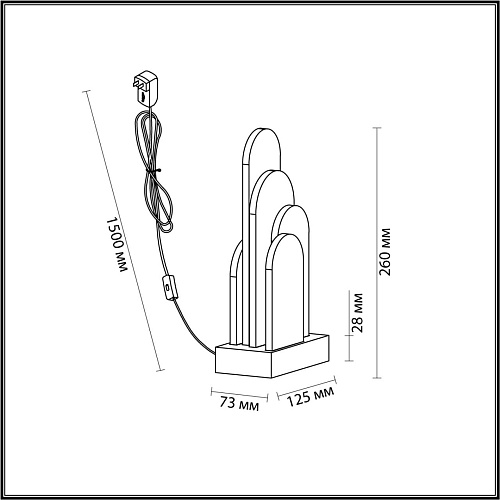 картинка ODEON LIGHT 5437/12TL HIGHTECH ODL_EX25 081 бронзовый брашинг/металл/смола под алебастр/акрил Настол