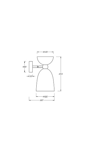 картинка Maytoni Настенный светильник (бра) Клош / Cloches E14х1