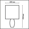 картинка LUMION 8122/1T COMFI LN26 476 синий, керамика/текстиль Настольная лампа E27 1*60W 220V LAPUNA