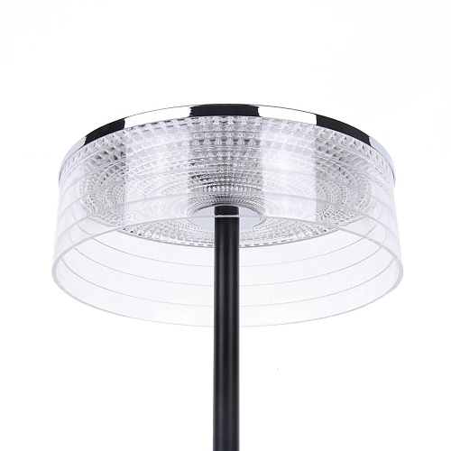 картинка LUMION 8203/1TL LEDIO LN26 531 серебро/черный/прозрачный, металл/акрил Настольная лампа LED 7W 4000К