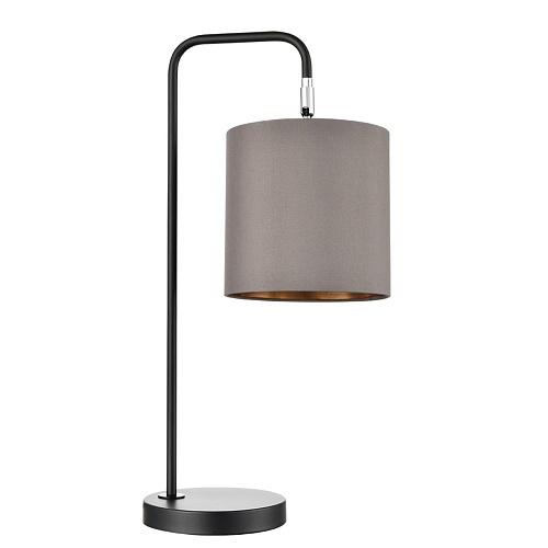 картинка LUMION 8037/1T MODERNI LN26 461 черный/серый/золотой, металл/текстиль Настольная лампа Е27 60W 220V 