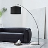 картинка TK Lighting Напольный светильник с тканевым абажуром 5485 Moby Black