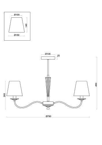 картинка Freya Люстра Осборн / Osborn