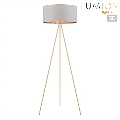 картинка LUMION 8077/1F NEOCLASSI LN26 466 золото/белый, металл/текстиль Торшер E27 1*60W 220V TAPIOKA