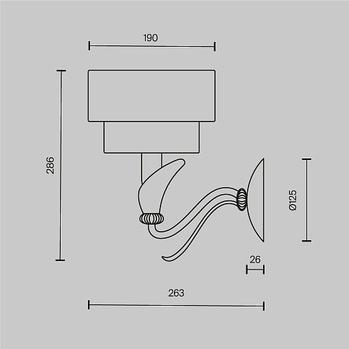 картинка Maytoni Настенный светильник (бра) Лилиан / Lillian E14х1