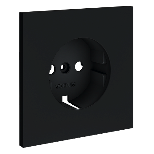 картинка Voltum Накладка для розетки с заземлением, S70 (графит)