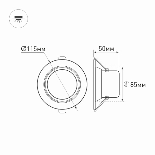 картинка Arlight Светильник Downlight  018043