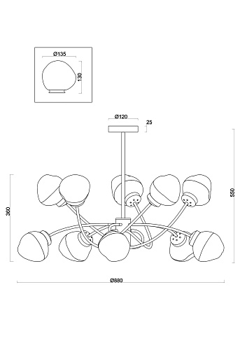 картинка Freya Люстра Волани  / Volani
