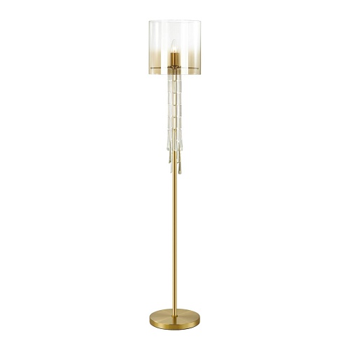 картинка ODEON LIGHT 4886/1F HALL ODL_EX23 153 бронзовый/янтарн./металл/стекло Торшер E27 1*40W NICOLE