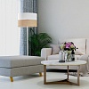 картинка TK Lighting Напольный светильник с тканевым абажуром 5241 Linobianco