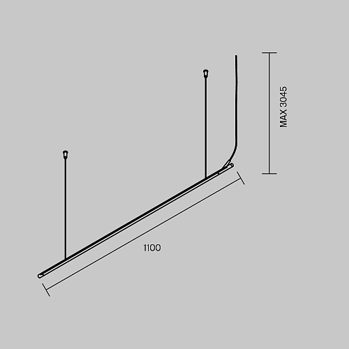 картинка Maytoni Шинопровод Arity подвесной 1м горизонтальный