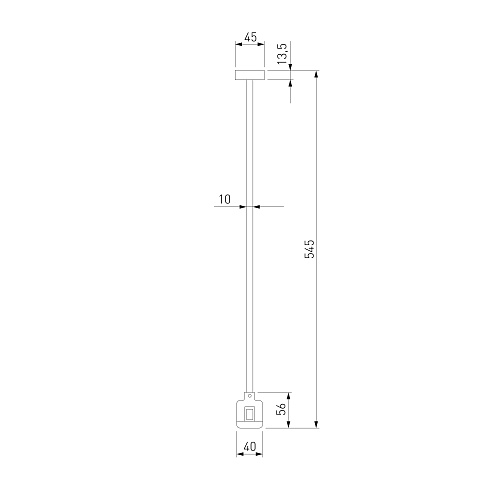 картинка Elektrostandard Esthetic Magnetic Декоративная стойка с коннектором 545 мм 85152/00