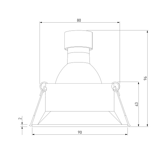 картинка Elektrostandard Светильник встраиваемый Punto белый 25017/01
