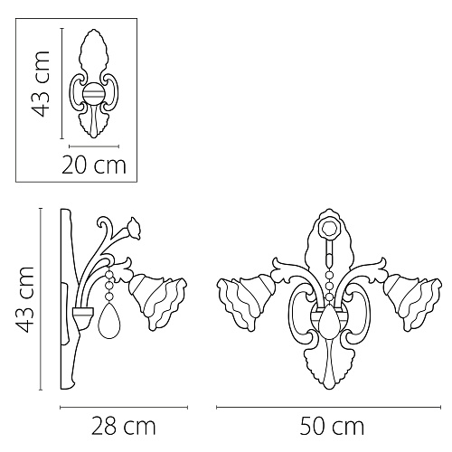 картинка Lightstar Бра Rosata  696622
