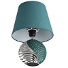 картинка LUMION 8139/1T MODERNI LN26 491 бирюзовый/серебро, керамика/текстиль Настольная лампа Е27 1*60W 220V
