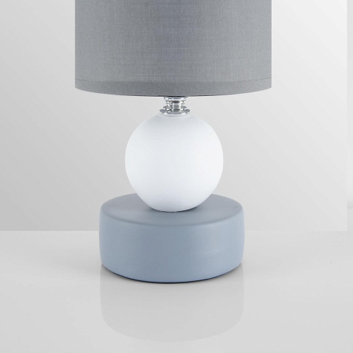 картинка LUMION 8181/1T MODERNI LN26 501 серый, керамика/текстиль Настольная лампа E14 1*40W 220V LALANA