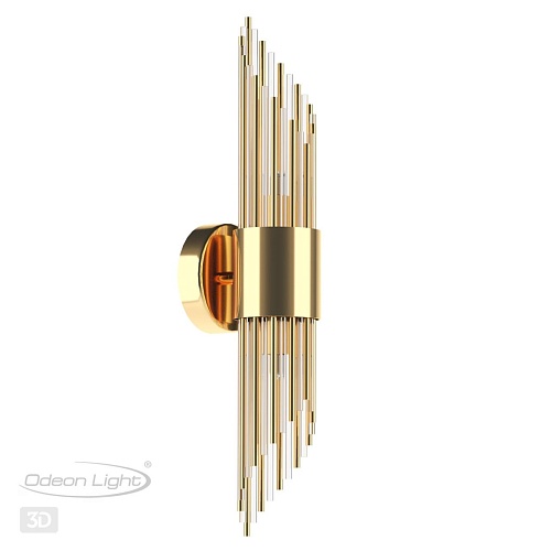 картинка ODEON LIGHT 4847/2W HALL ODL21 420 золото/металл/стекло Бра G9 2*40W FLAMBI