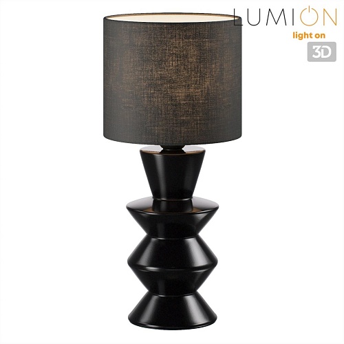 картинка LUMION 8133/1T MODERNI LN26 479 черный, керамика/текстиль Настольная лампа E27 1*60W 220V SEGI