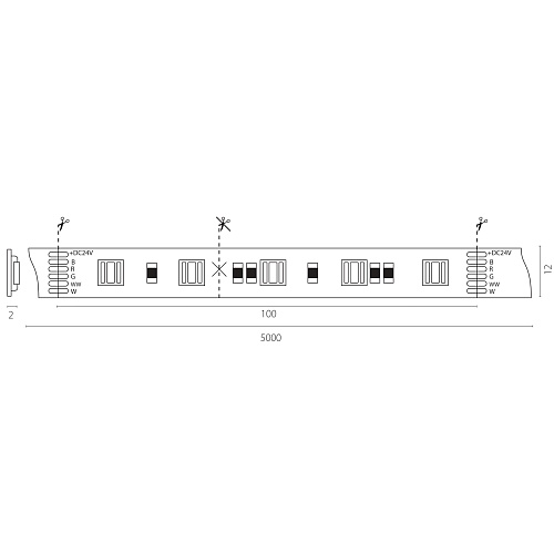 картинка Lightstar Лента  цветная RGBCW 24V   421200