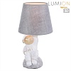 картинка LUMION 8208/1T MODERNI LN26 513 белый/серый, керамика/текстиль Настольная лампа Е27 1*60W 220V ATLAS