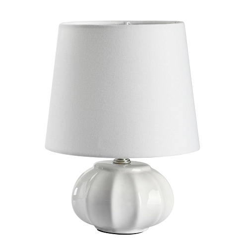 картинка LUMION 8145/1T MODERNI LN26 492 белый, керамика/текстиль Настольная лампа Е27 1*60W 220V HAMA