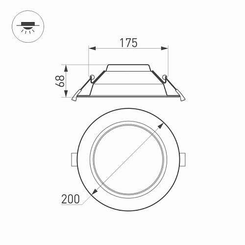 картинка Arlight Светильник Downlight  023215(2)