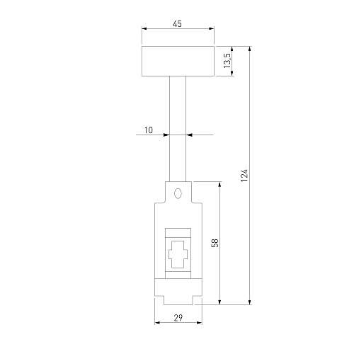 картинка Elektrostandard Esthetic Magnetic Декоративная стойка 124 мм (без питания) 85142/00