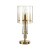 картинка ODEON LIGHT 4886/1T HALL ODL_EX23 153 бронзовый/янтарн./металл/стекло Настольная лампа E14 1*40W NIC