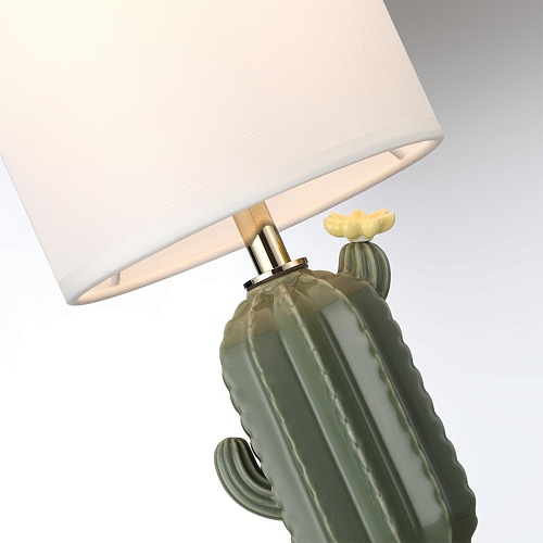 картинка ODEON LIGHT 5425/1TA MODERN ODL_EX25 099 золотой/зеленый/белый/металл/керамика/ткань Настольная ламп