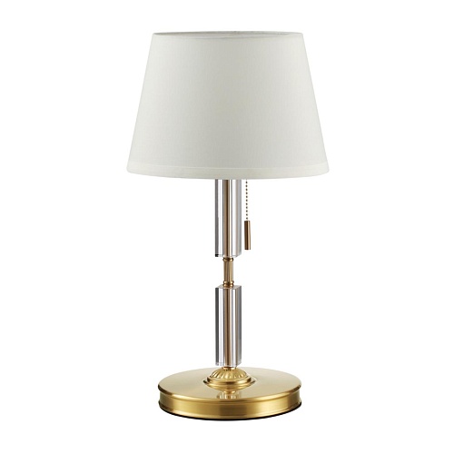 картинка ODEON LIGHT 4894/1T MODERN ODL_EX22 161 бронзовый/белый/абажур ткань Настольная лампа E27 1*60W LOND