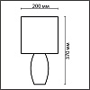 картинка LUMION 8123/1T COMFI LN26 476 синий, керамика/текстиль Настольная лампа E27 1*60W 220V LAPUNA