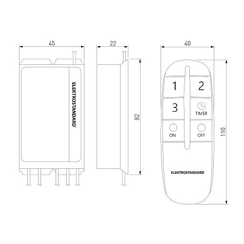 картинка Elektrostandard Пульт управления с 3-канальным контроллером (радио) Y10
