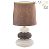 картинка LUMION 8126/1T COMFI LN26 510 коричневый/бежевый/белый, керамика/текстиль Настольная лампа Е14 1*40W