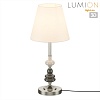 картинка LUMION 8283/1T CLASSI LN26 051 никель/белый, металл/керамика/текстиль Настольная лампа Е14 1*40W 220