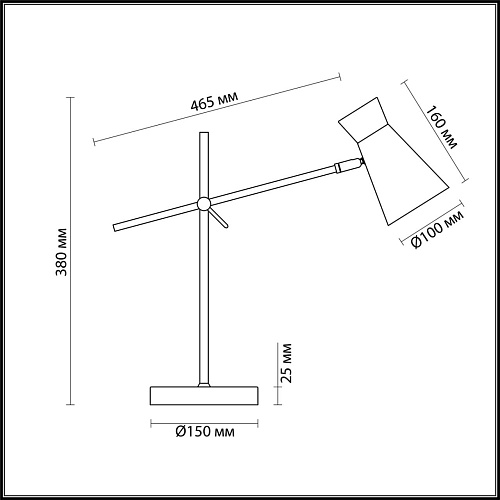 картинка LUMION 3790/1T LOFTI LN19 000 матовый черный, золотой Настольная лампа E14 1*40W 220V LIAM