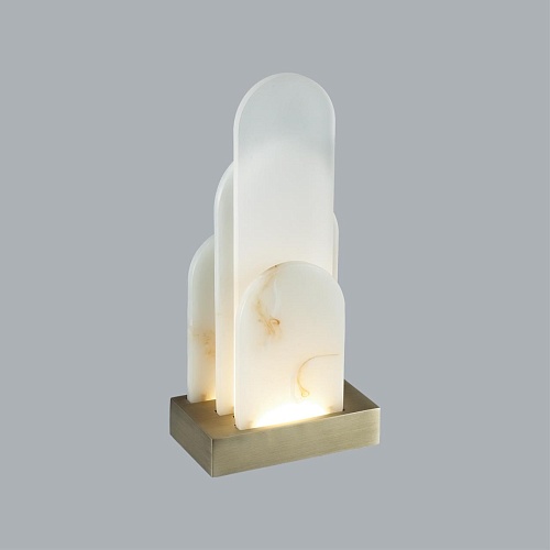 картинка ODEON LIGHT 5437/12TL HIGHTECH ODL_EX25 081 бронзовый брашинг/металл/смола под алебастр/акрил Настол