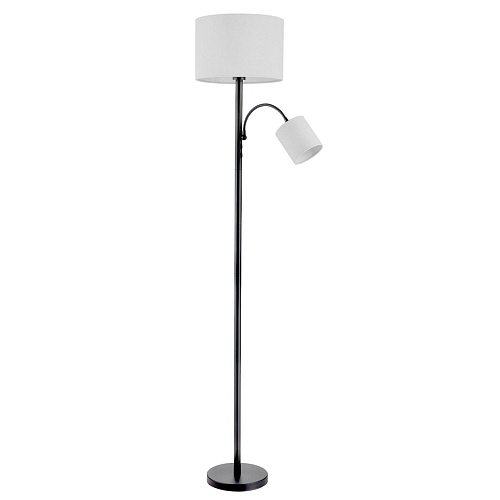 картинка LUMION 8042/2FY УЦЕНКА(НЕВОЗВРАТНЫЙ ТОВАР) MODERNI LN25 000 черный/белый, металл/текстиль Торшер Е27