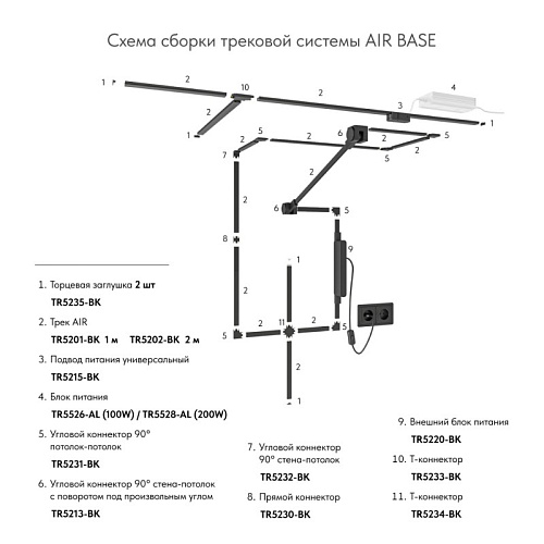 картинка Denkirs  Трек AIR BASE TR5201-BK