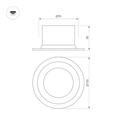 картинка Arlight Светильник Downlight  040340