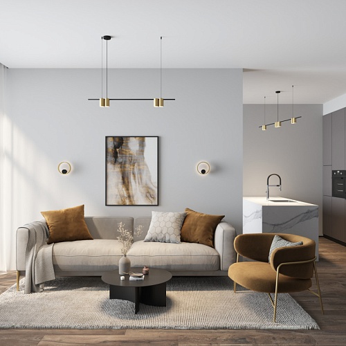 картинка Denkirs Бра ORBIT DK5060-BK+SG