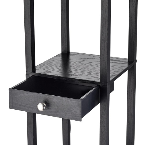картинка LUMION 8092/1F COMFI LN26 460 черный/белый, дерево/текстиль Торшер Е27 1*60W 220V PRACTIC