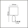 картинка LUMION 8146/1T MODERNI LN26 474 серый, керамика/текстиль Настольная лампа Е27 1*60W 220V AKIVI
