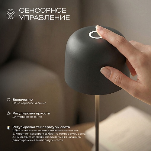 картинка Elektrostandard Компактный светодиодный настольный светильник Bitty чёрный IP54 TL70260