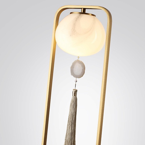 картинка ODEON LIGHT 5432/1T MODERN ODL_EX26 089 золотой(под латунь)/стекло/кисточка/агат Настольная лампа E1