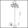 картинка ODEON LIGHT 5090/12F MODERN ODL25 553 черный матовый/белый/фарфор Торшер G4 LED 12*5W GARDI
