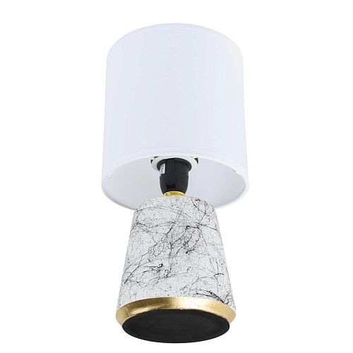 картинка LUMION 8169/1T COUNTY LN26 503 белый/серый керамика/текстиль Настольная лампа E14 1*40W 220V GIATA