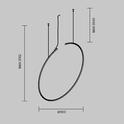 картинка Maytoni Шинопровод Arity подвесной круглый D800мм вертикальный