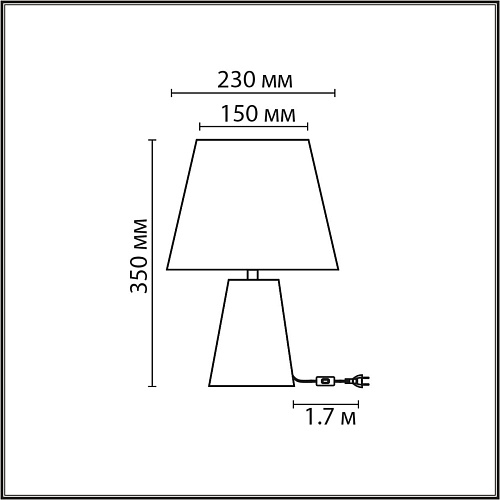 картинка LUMION 8142/1T MODERNI LN26 507 бежевый/коричневый, керамика/текстиль Настольная лампа Е27 1*60W 220