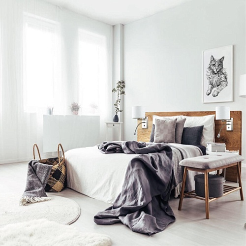 картинка LUMION 3745/2F MODERNI LN26 525 никель/белый, металл/текстиль Торшер E27 2*60W 220V NIKKI