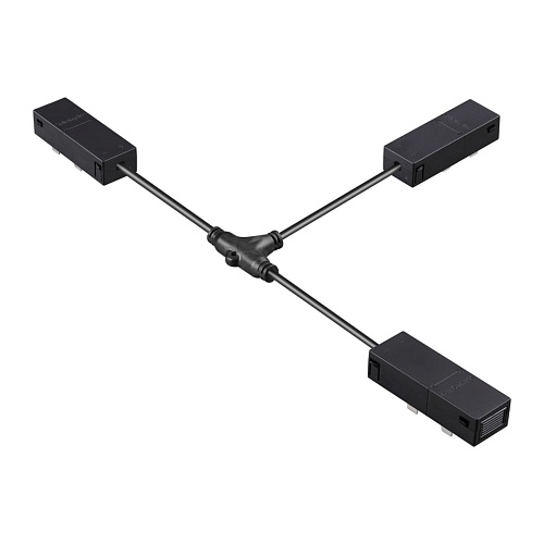 картинка NOVOTECH 135314 PORT NT25 206 черный Гибкий токопроводящий соединитель "T" IP20 90-240V VECTOR